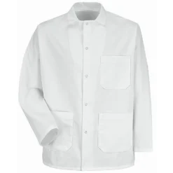 Chef Designs Gripper Front Short Butcher Coat W/Pockets