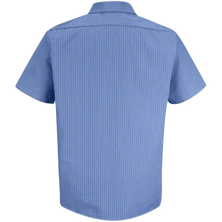Red Kap Men's Industrial Stripe Short Sleeve Work Shirt 2 Red Kap Men's Industrial Stripe Short Sleeve Work Shirt - Image 2