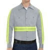 Red Kap Enhanced Visibility Long Sleeve Cotton Work Shirt