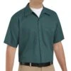 Red Kap Men's Wrinkle Resistant Cotton Short Sleeve Work Shirt