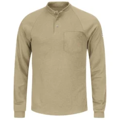 Bulwark FR CoolTouch 2 Long Sleeve Henley Shirt - 6.5 Oz. HRC2