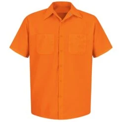 Red Kap Enhanced Visibility SS Work Shirt W/o Reflective Striping