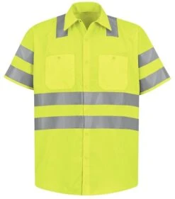 Red Kap Hi-Visibility Class 3 Level 2 Short Sleeve Work Shirt