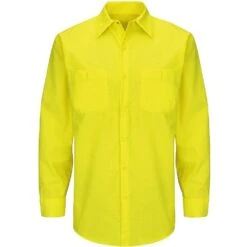 Red Kap Enhanced Visibility Long Sleeve Ripstop Work Shirt