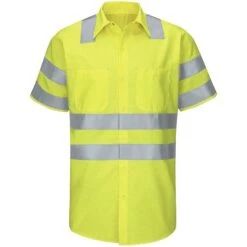 Red Kap Hi-Visibility Class 3 Level 2 Short Sleeve Ripstop Work Shirt