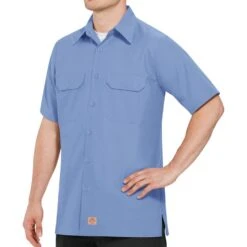 Red Kap Men's Solid Ripstop Short Sleeve Shirt