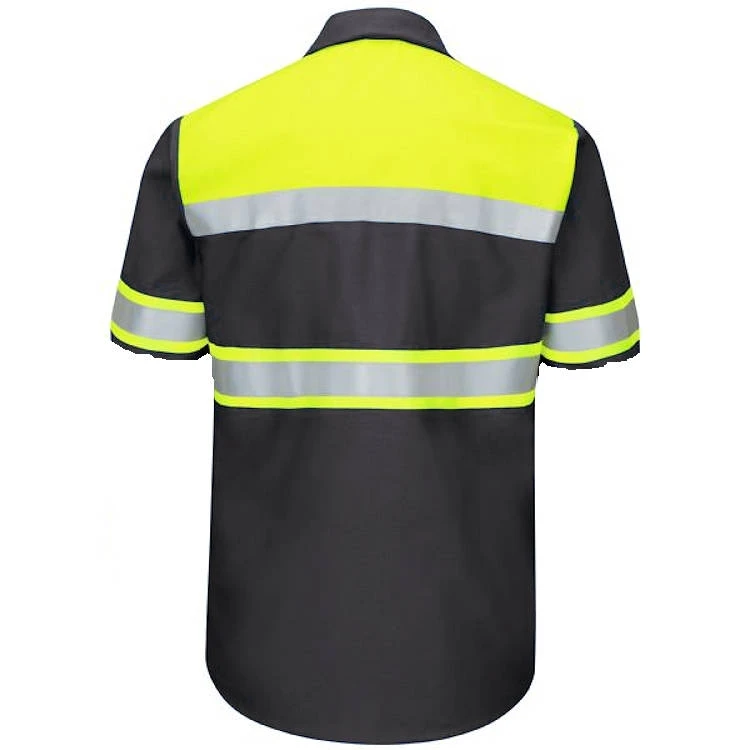 Red Kap Hi-Vis Ripstop Work Short Sleeve Shirt -Type O Class 1 2 Red Kap Hi-Vis Ripstop Work Short Sleeve Shirt -Type O Class 1 - Image 2