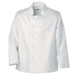 Reed 100% Spun Poly Chef Coat With 10 Knot Buttons