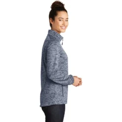 Sport-Tek® Ladies' PosiCharge® Electric Heather Soft Shell Jacket -Portwest Shop STLST30@2