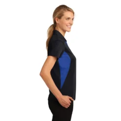 Sport-Tek® Ladies' Side Blocked Micropique Sport-Wick® Polo -Portwest Shop STLST655@2