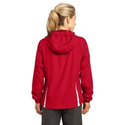 Sport-Tek® Ladies' Colorblock Hooded Raglan Jacket -Portwest Shop STLST76@2
