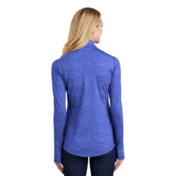 Sport-Tek® Ladies' Sport-Wick ® Stretch Reflective Heather 1/2-Zip Pullover -Portwest Shop STLST855@3