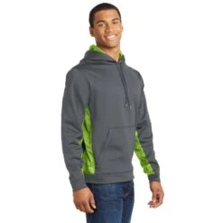 Sport-Tek® Sport-Wick® CamoHex Fleece Colorblock Hooded Pullover -Portwest Shop STST239@3