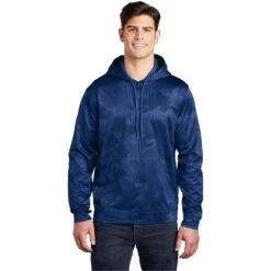 Sport-Tek® Sport-Wick® CamoHex Fleece Hooded Pullover