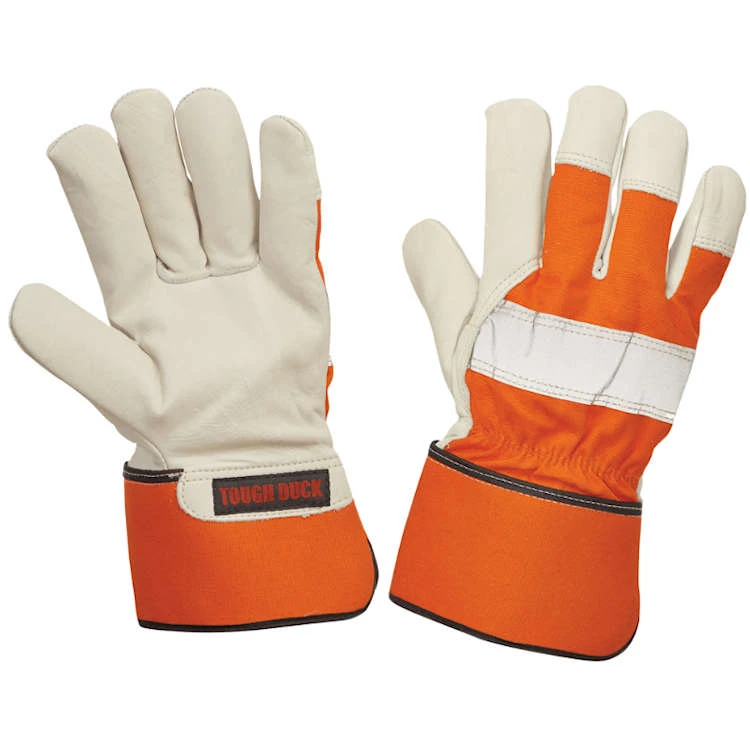 Tough Duck 3M™ Thinsulate™ Insulation Lined Full Grain Hi-Vis Fitters Glove 1 Tough Duck 3M™ Thinsulate™ Insulation Lined Full Grain Hi-Vis Fitters Glove