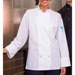 Uncommon Threads Classic Poplin With Mesh Back With 10 Matching Button Chef Coat