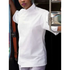 Uncommon Threads Calypso Short Sleeve With Mesh Back Snap Closure Chef Coat