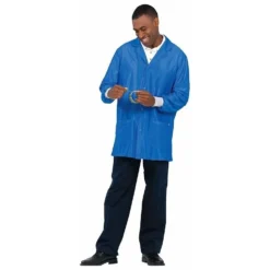 Worklon ESD Lapel Collar Lab Jacket W/Anti-Stat Knit Cuffs - Work-Stat