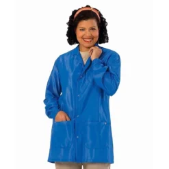 Worklon ESD Lapel Collar Lab Jacket W/Wrist Snaps - Work-Stat