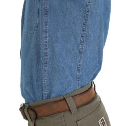 Wrangler Riggs Workwear Rugged Wear Denim Long Sleeve Basic Shirt -Portwest Shop WR3W510@2