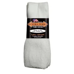 Extra Wide Sock Co Extra Wide Tube Socks - 3 Per Bag